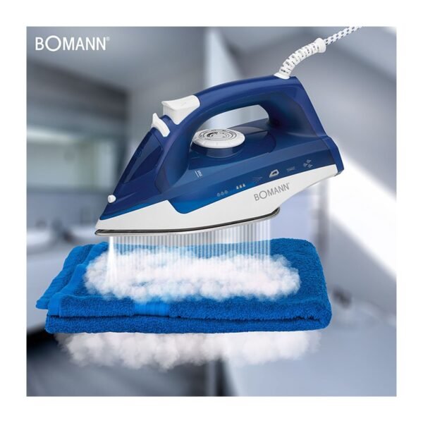 Fer a repasser a vapeur Sonashi avec 7 fonctions 2200W Bomann DB 6004 CB Blanc/Bleu - Image 6