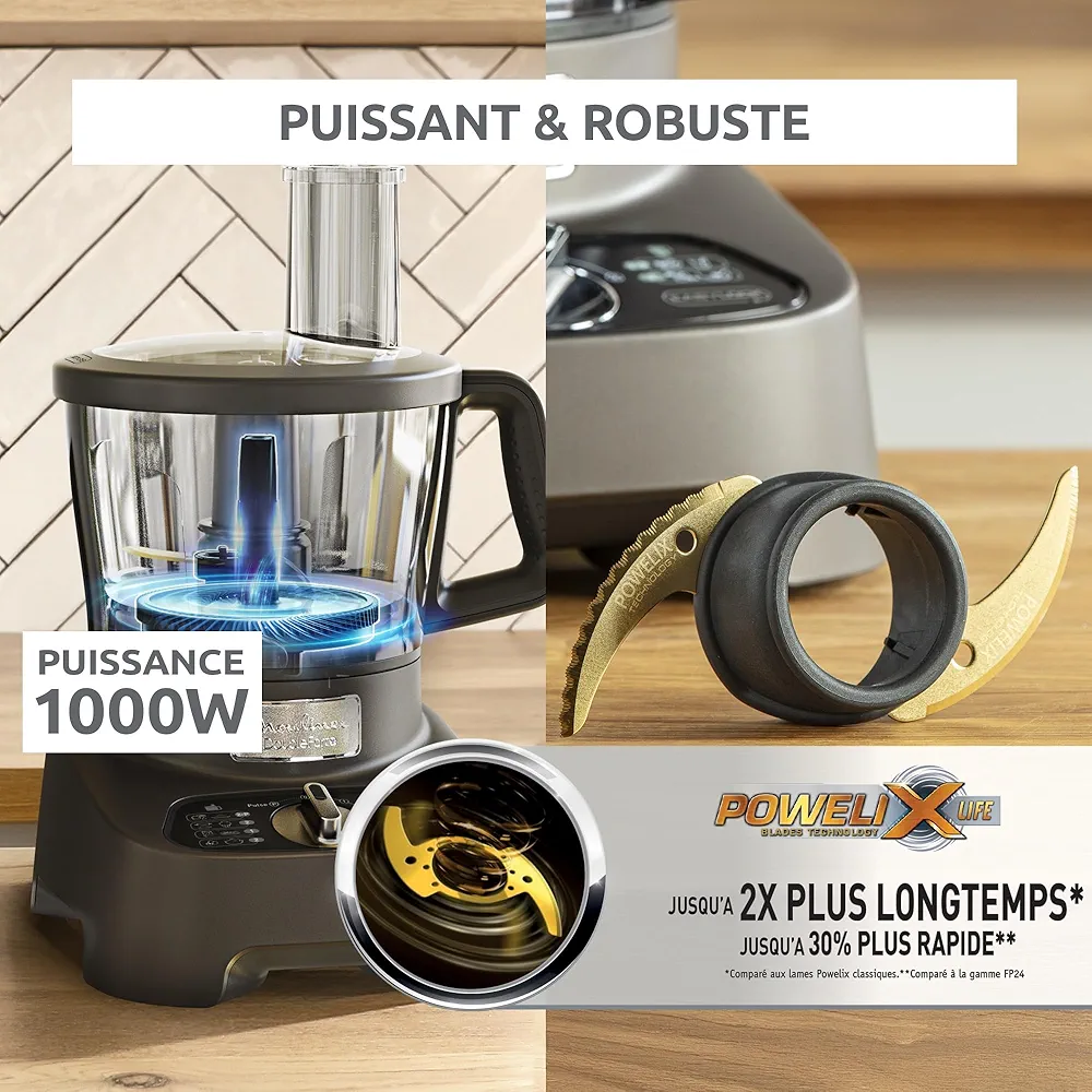 Robot Multifonction Moulinex Doubleforce 1000W 10 Accessoires 31 Fonctions - Image 3