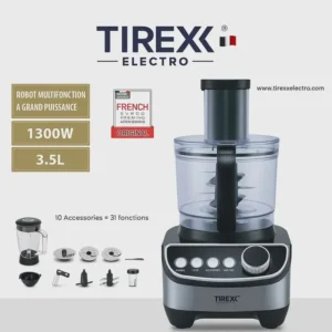 Robot Multifonction Tirexx electro 1300W 10 Accessoires 31 Fonctions
