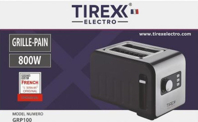 Grill pain Tirex Electro 800W Black
