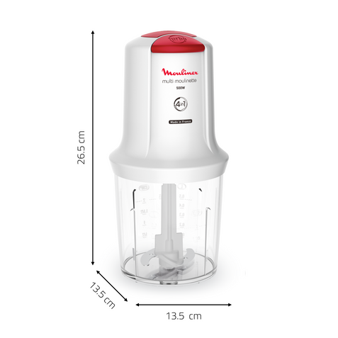 Mini Hachoir Moulinex 4en1 500W 2VITESSES