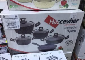 Batterie de cuisine Hascevher 9Pieces Noir